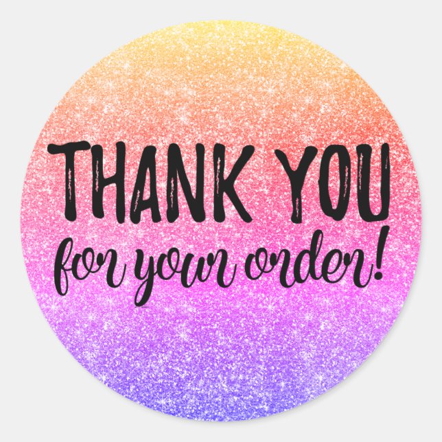 Merci pour votre étiquette de commande (Devant)