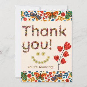 Merci pour votre incroyable  -  carte de fleurs gi