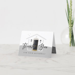 Merci Pour Votre Porte D'Aquarelle Noire De Référe