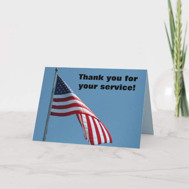 Merci pour votre service ! Carte de vœux (Devant)