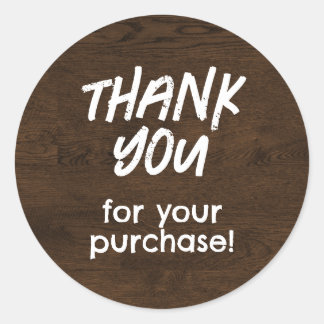 Merci pour votre Sticker d'achat Faux Wood