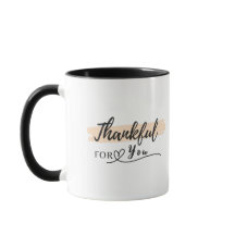 Merci pour vous avec le nom personnalisé Mug