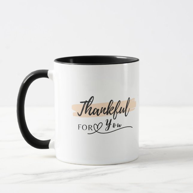 Merci pour vous avec le nom personnalisé Mug (Gauche)