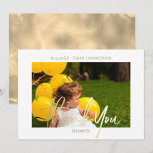 Merci Premier Carte photo Communion avec Enveloppe