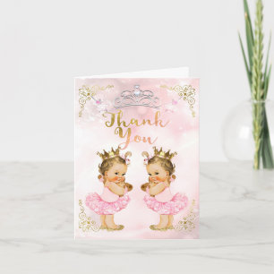 Merci Princesse Rose Bébé Fille Jumeaux Vintage