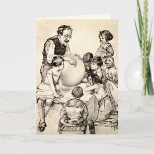 Merci, professeur. Carte personnalisée Art vintage