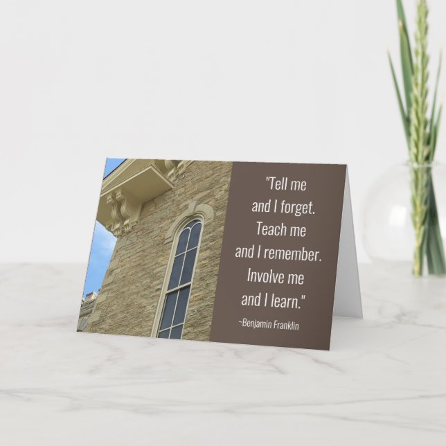 Merci, professeur, pour la carte Enseignement de m (Devant)