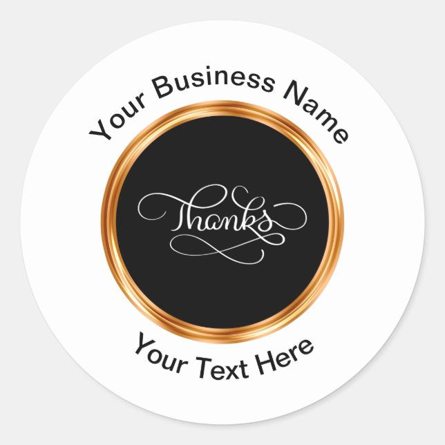 Merci professionnel classique Étiquettes Sticker (Devant)