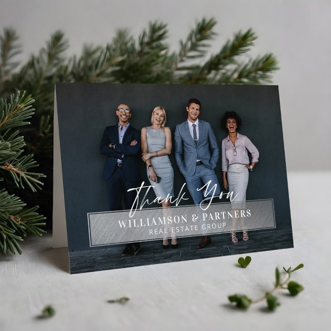 Merci Professionnel Société Photo Plaque Argent (Thank You Professional Company Photo Silver Plaque)