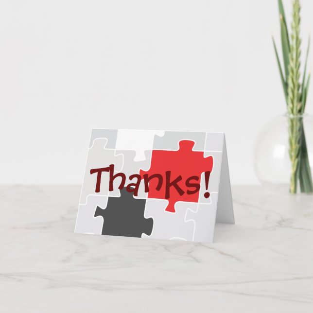 Merci Puzzle Grey Card (Devant)