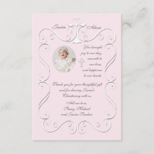 Merci religieux de photo de rose tendre de coeur