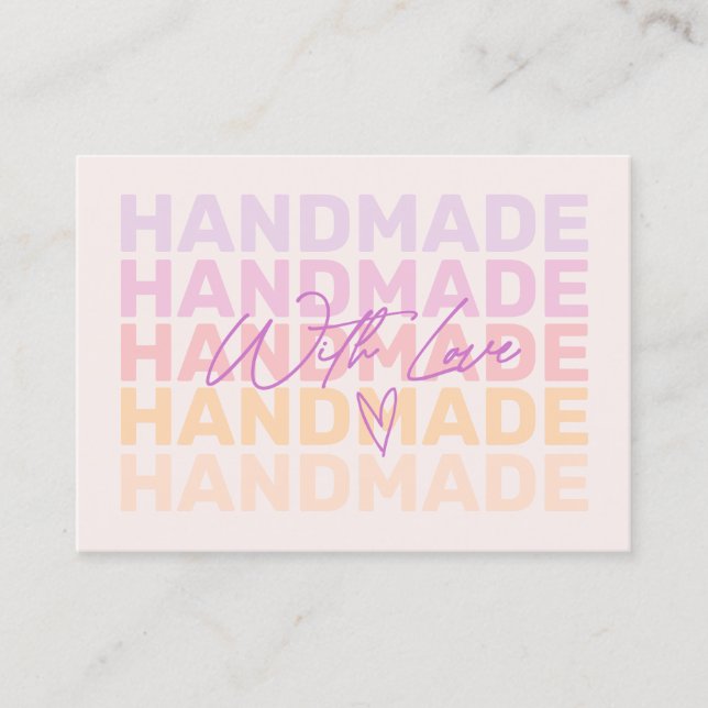 Merci rétro moderne Petit Carte de visite (Devant)