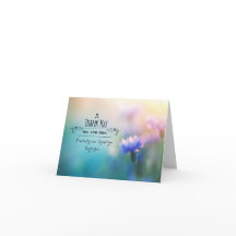Merci romantique de mariage de fleur sauvage bleu