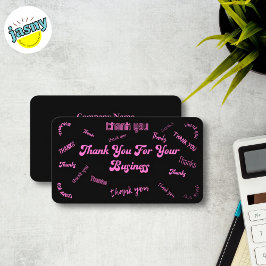 Merci rose et noir Insertion/ Carte de visite