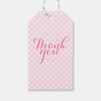 Merci rose étiquettes cadeaux