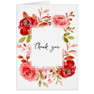 Merci Rose rose rose rose Peony Floral carte cadre