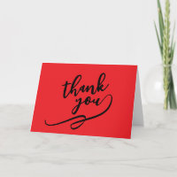 Merci Rouge Écarlate Classique Unique Simple