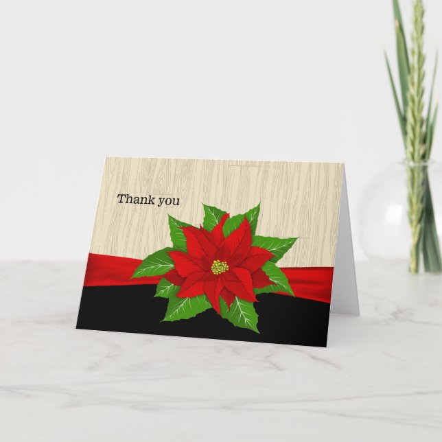 Merci rouge Poinsettia (Devant)