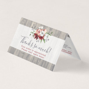 Merci Rustic Wood Southern Country Carte de coton