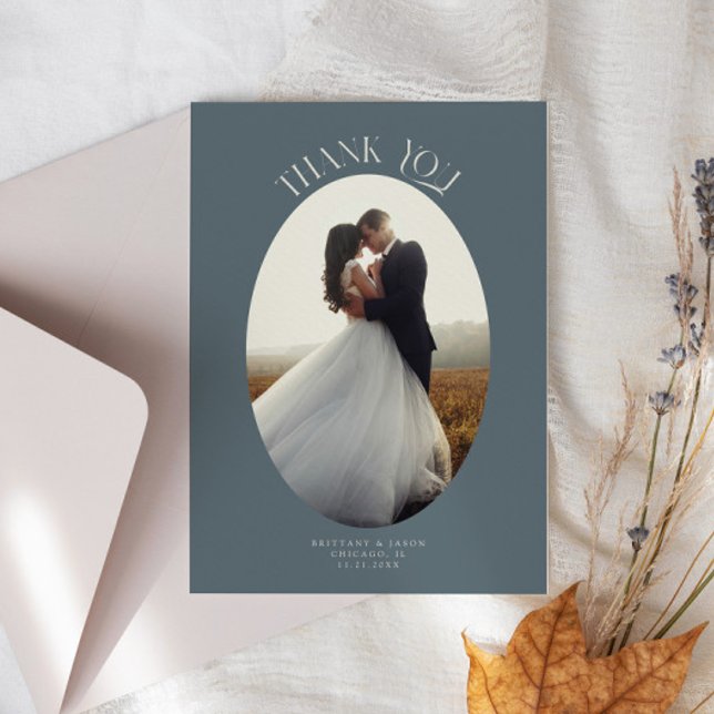 Merci rustique Ovale Frame Ardoise Mariage Photo (Créateur téléchargé)