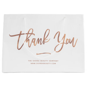 Merci Sac d'achat de détail personnalisé Rose Go