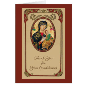 Merci saint de carte de sympathie funèbre