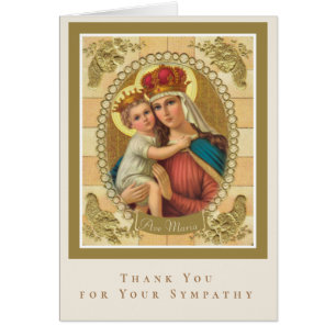 Merci saint de carte de sympathie funèbre