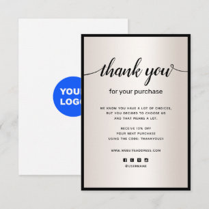 Merci Satin Gold pour votre carte de billet d'acha