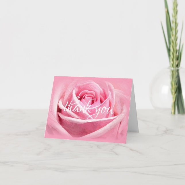 Merci Script Modèle d'aquarelle Rose (Devant)