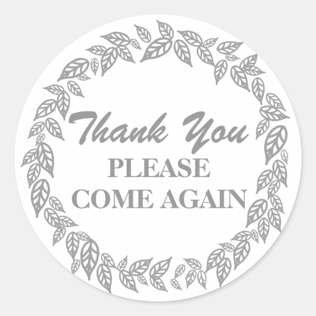Merci S'Il Vous Plaît Revenir Stickers Personnalis (Devant)