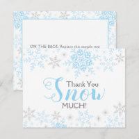 Merci SNOW Beaucoup Bleu Baby Boy Douche Carte Not