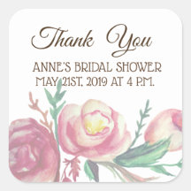 Merci, Stickers Fête des mariées Florale