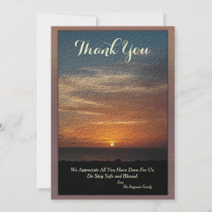 Merci Sunset Tropical Sun Nature Carte personnalis