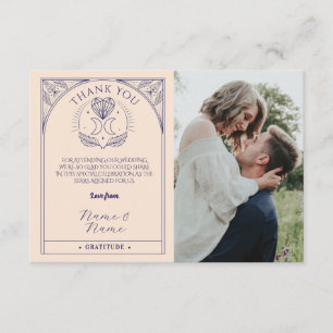 Merci Tarot Lune Cristaux Coeurs Cartes de Mariage