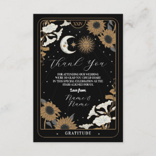 Merci Tarot Sun Moon Carte de mariage alignée