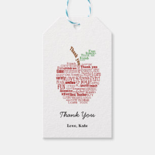 Merci Teacher pomme étiquette cadeau PTO