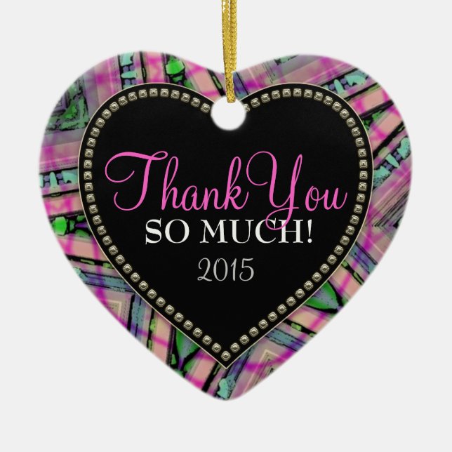 Merci tellement Abstrait Ornement Coeur Rose (Devant)