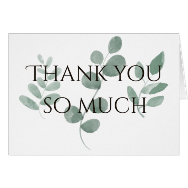 Merci tellement - verdure (Devant Horizontal)