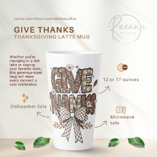 "Merci" Thanksgiving Latte Mug