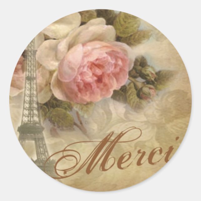 Merci Tour Eiffel, Sticker Merci (Devant)