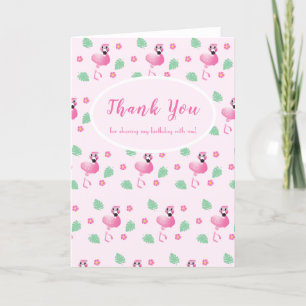 Merci Tropical Flamant rose Fleurs Motif rose