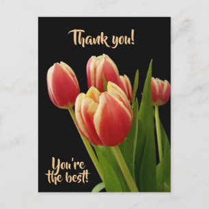 Merci, tu es la meilleure carte postale avec tulip