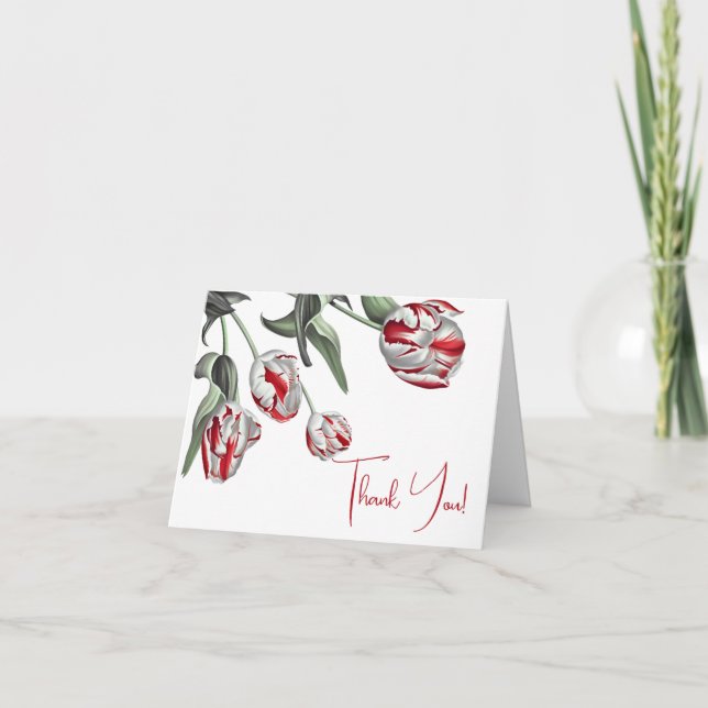 Merci | Tulipes rouges et blanches (Devant)