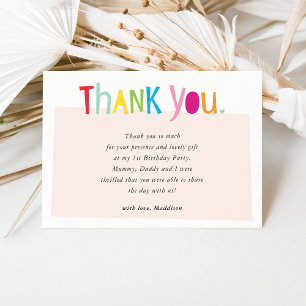 MERCI typographie mignonne colorée moderne