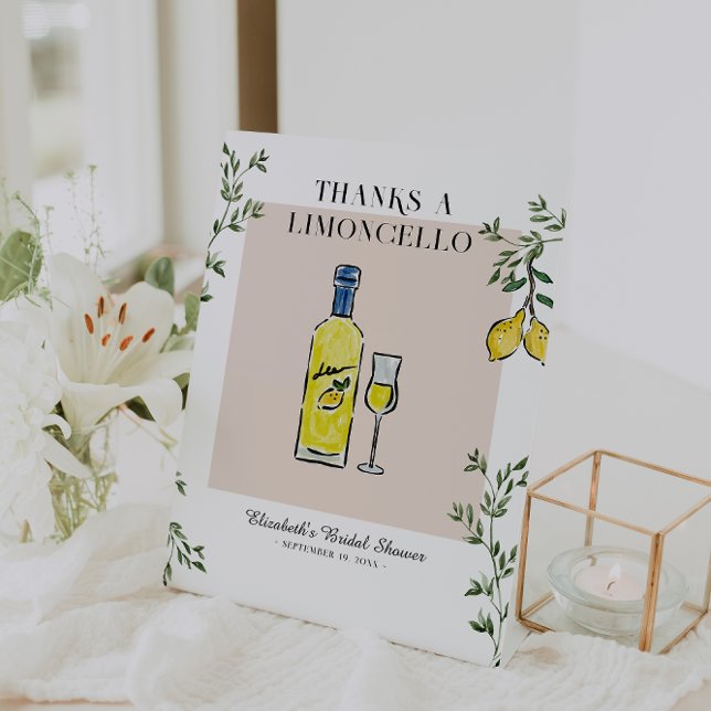 Merci un panneau de Fête des mariées Limoncello (Créateur téléchargé)