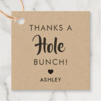 Merci un tas de trous, étiquette de Doughnut Holes