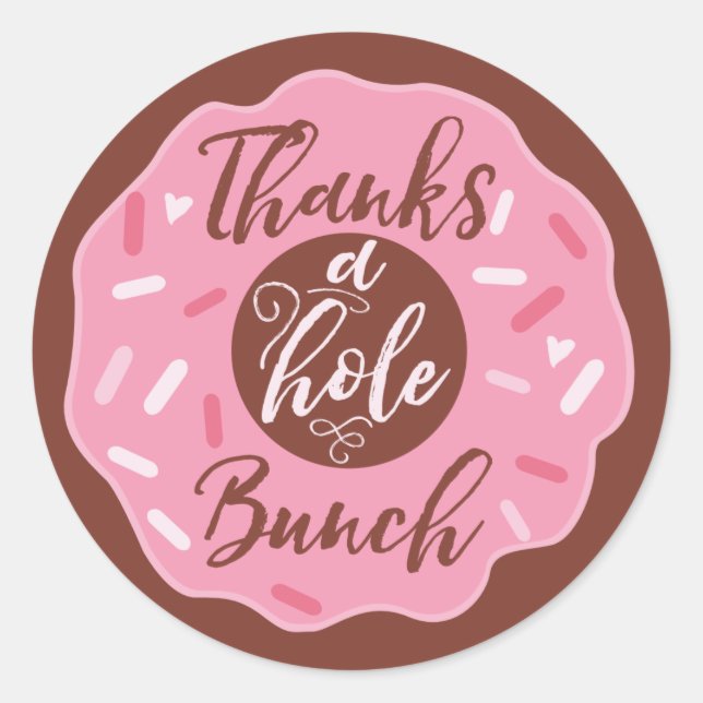 Merci Un Trou De Stickers De Donut Rose (Devant)