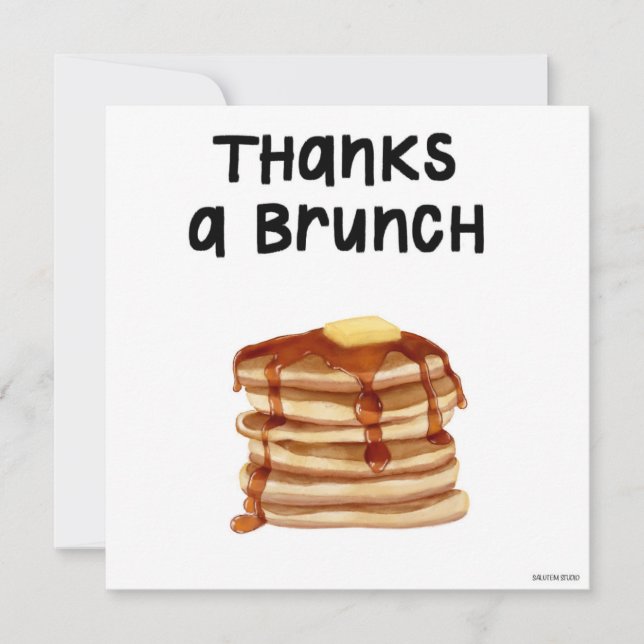 Merci une carte de remerciement Brunch Pancake (Devant)