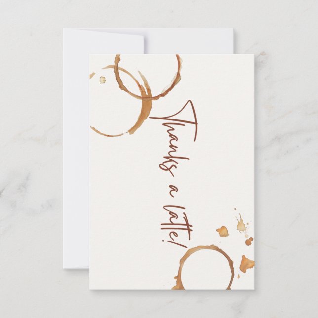 Merci une carte en latte (Devant)