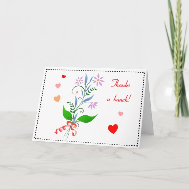 Merci une carte florale Bunch (Devant)